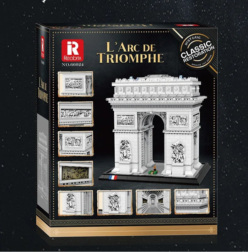 Reobrix 66024 Parigi L'Arc de Triomphe Arco di Trionfo edificio Modulare 3718Pcs