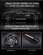 Mould King 13163 Technic La Voiture Noire Con Scatola e Motore radiocomandato