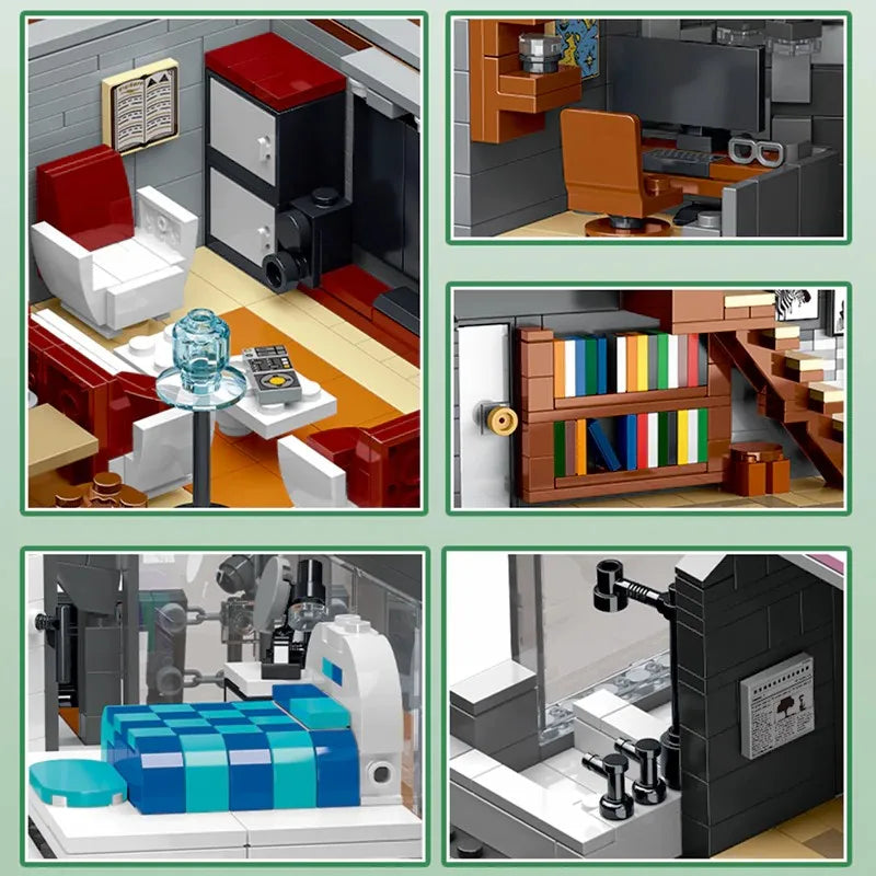 Mork10213 The Lambda House Cafe edificio Modulare moderno 3832PCS