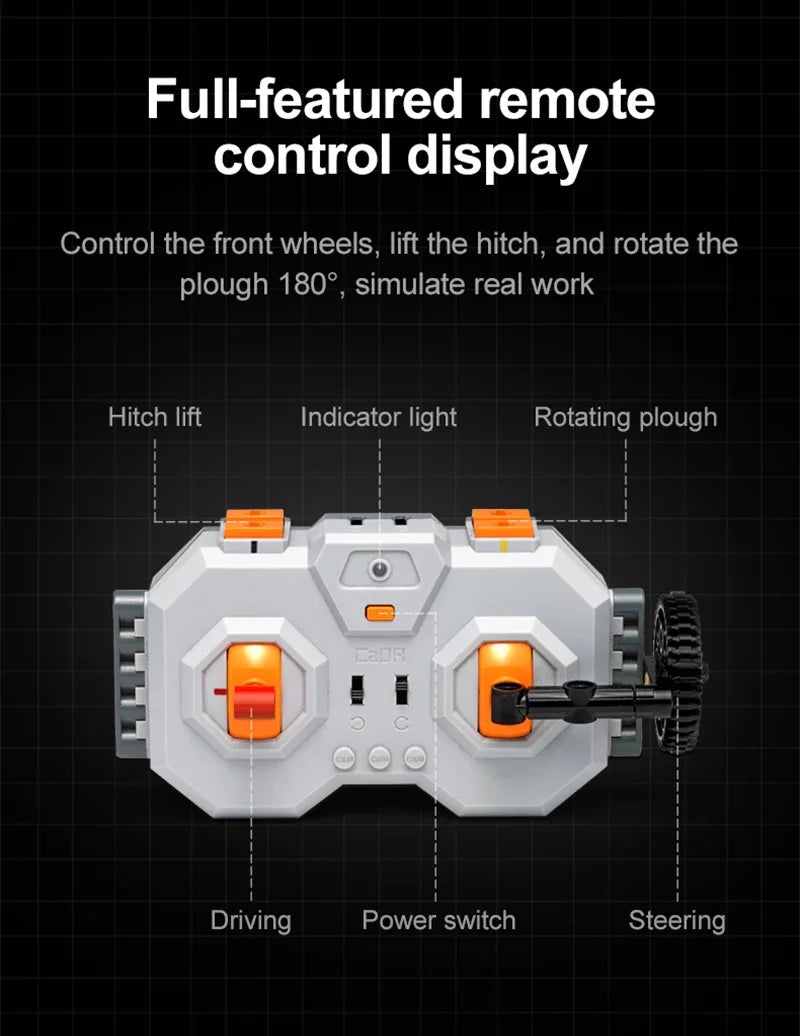 CaDA C61052W 1:17 514c Macchina agricola Trattore Motore Scatola 1675pcs