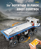 MOULD KING 13144 Ruspa cingolata Technic motorizzata (Bulldozer RC) 8 ruote Scatola3647PCS