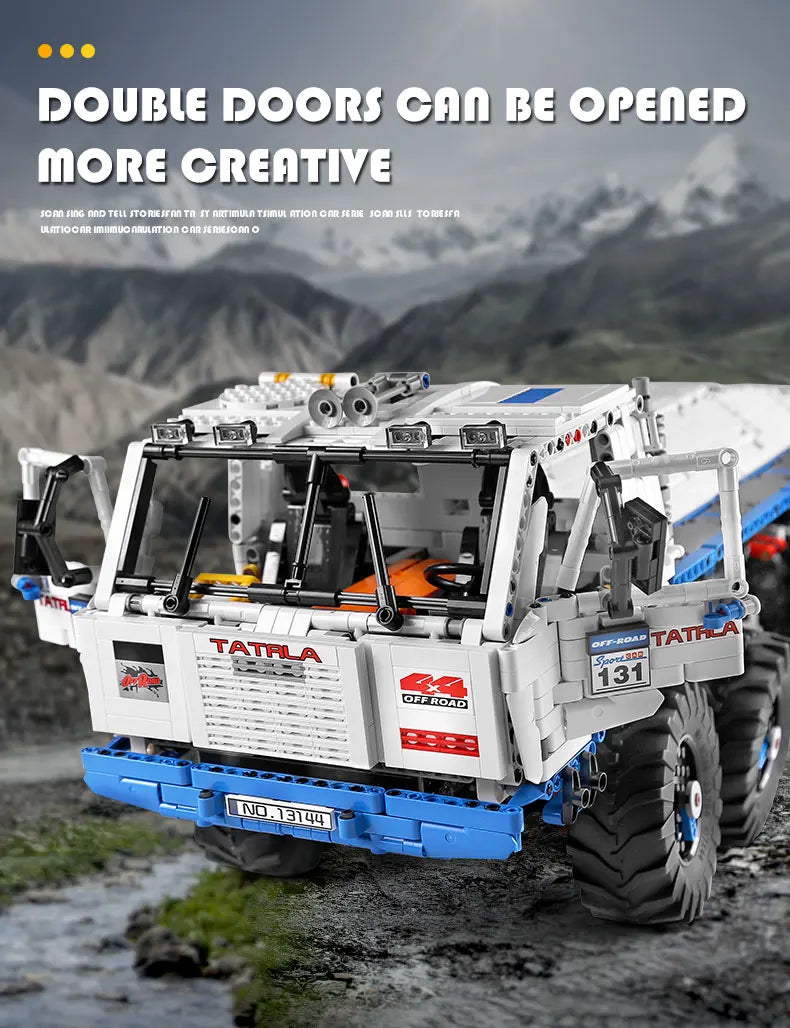 MOULD KING 13144 Ruspa cingolata Technic motorizzata (Bulldozer RC) 8 ruote Scatola3647PCS