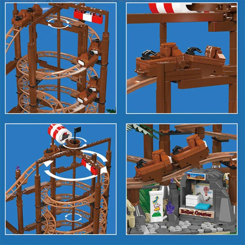 MouldKing 11013 Montagne Russe con scatola e Motore 2174PCS