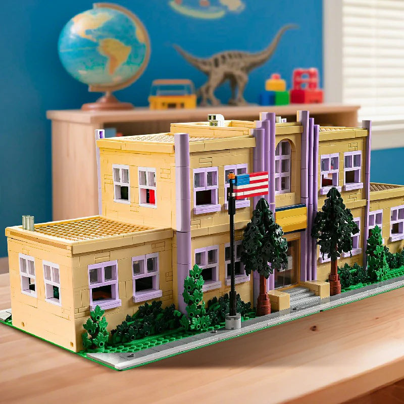 FALAGIL MOC20003 Scuola elementare dei simpson springfield edificio modulare 3500pcs con scatola