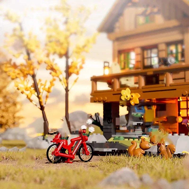 Funwhole F9035 Baita di Montagna Rifugio in montagna Edificio Modulare LUCI LED 2255PCS