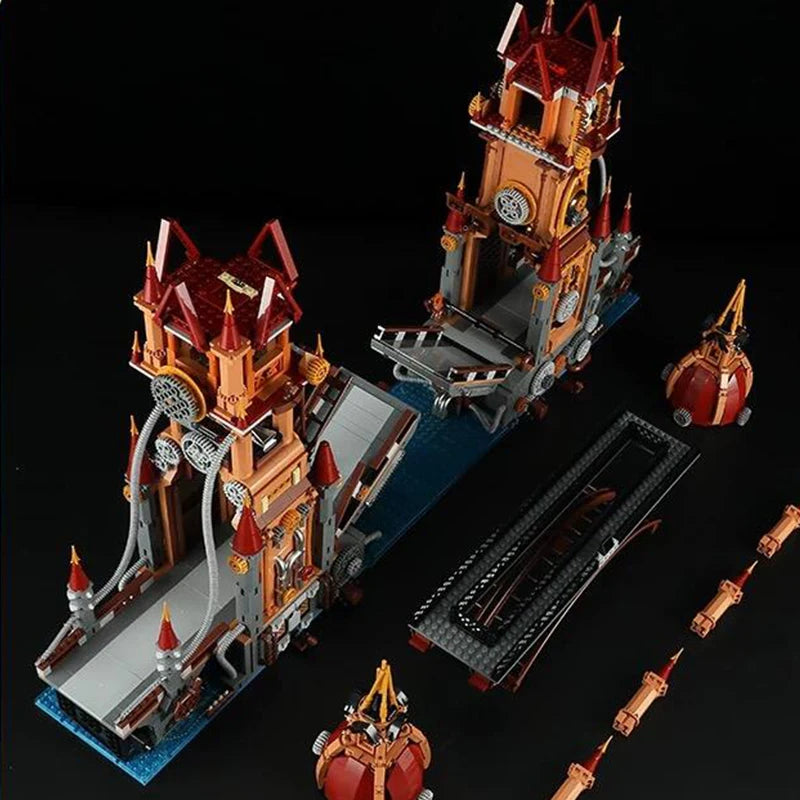 Funwhole F9047 Steampunk Ponte Basculante modulare con 9 minifigures LUCI LED e Scatola 3170 PCS