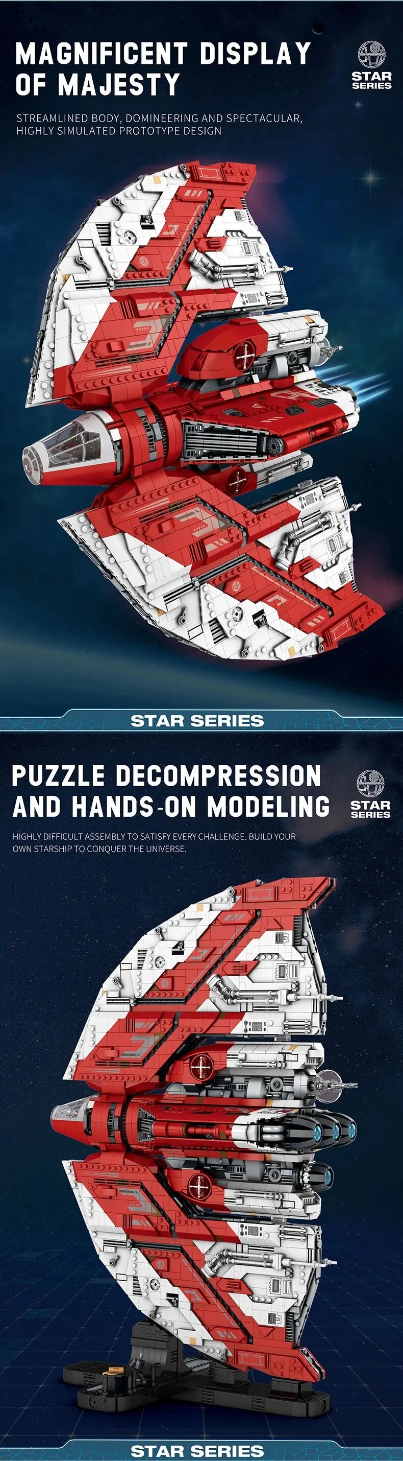 5749PCS MOC Reobrix 99006 JEDI T6 Shuttle Star Wars con Scatola