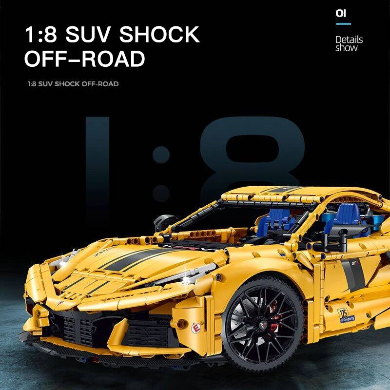 GULY 10622 Technic Corvtte Sportcar C8 Z06 1:8 CON MOTORE 3788 PCS [Pre-vendita]