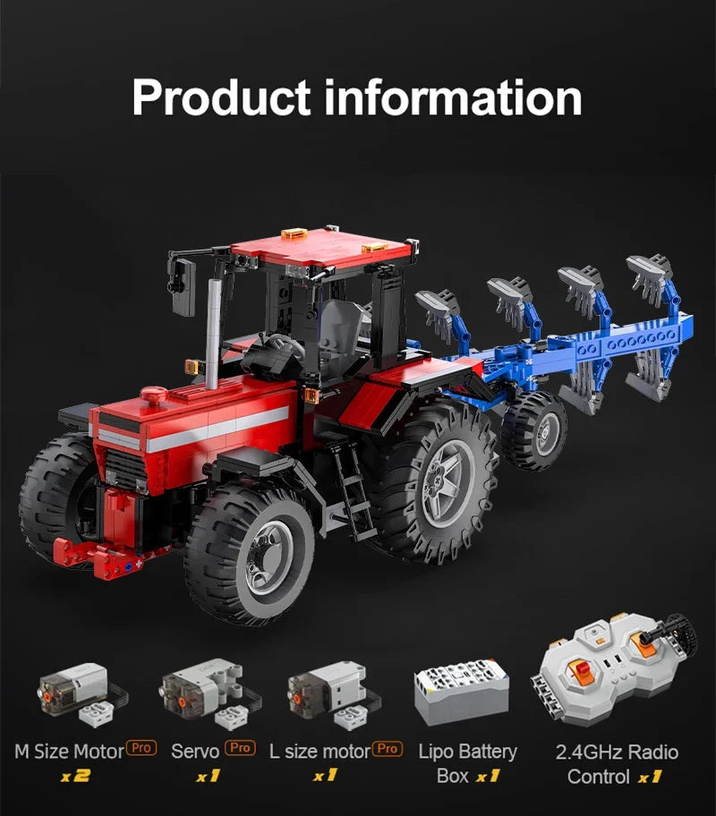 CaDA C61052W 1:17 514c Macchina agricola Trattore Motore Scatola 1675pcs