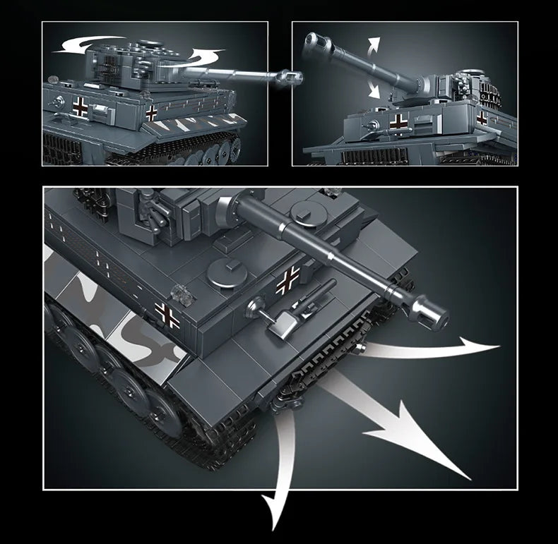 Mould King 20014 Technic Remote Control Carro armato Battle Tiger