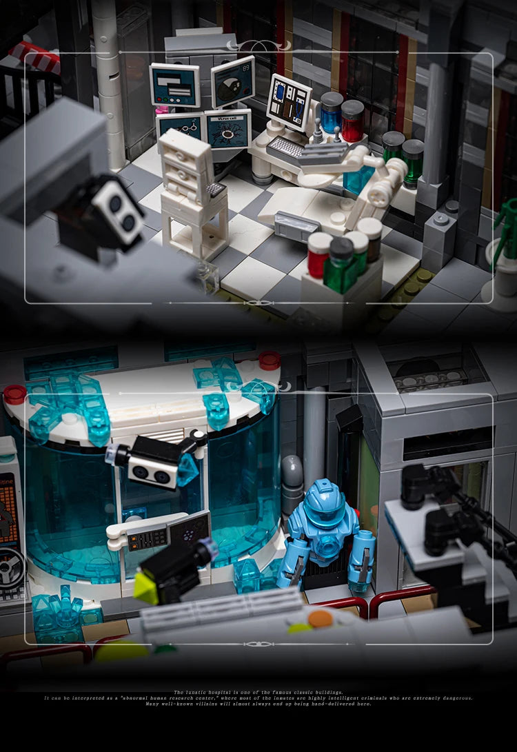 PANLOS 613002 Manicomio Ospedale Horror edificio modulare 7499PCS