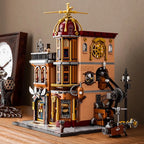 FunWhole F9050 Steampunk Club di volo, 5 minifigures Edificio modulare LUCI LED e Scatola 1858 PCS