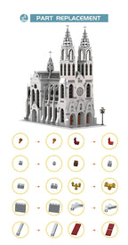MOC 148170 Cattedrale Gotica edificio modulare Medievale Creator 4165PCS istruzioni PDF