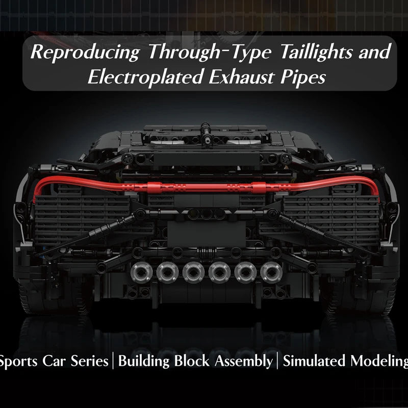 Mould King 13163 Technic La Voiture Noire Con Scatola e Motore radiocomandato