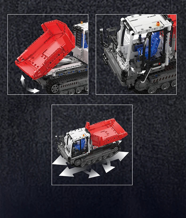 Mould King 17083 Escavatore Technic compatto motorizzato con braccio articolato e cingoli mobili1105PCS