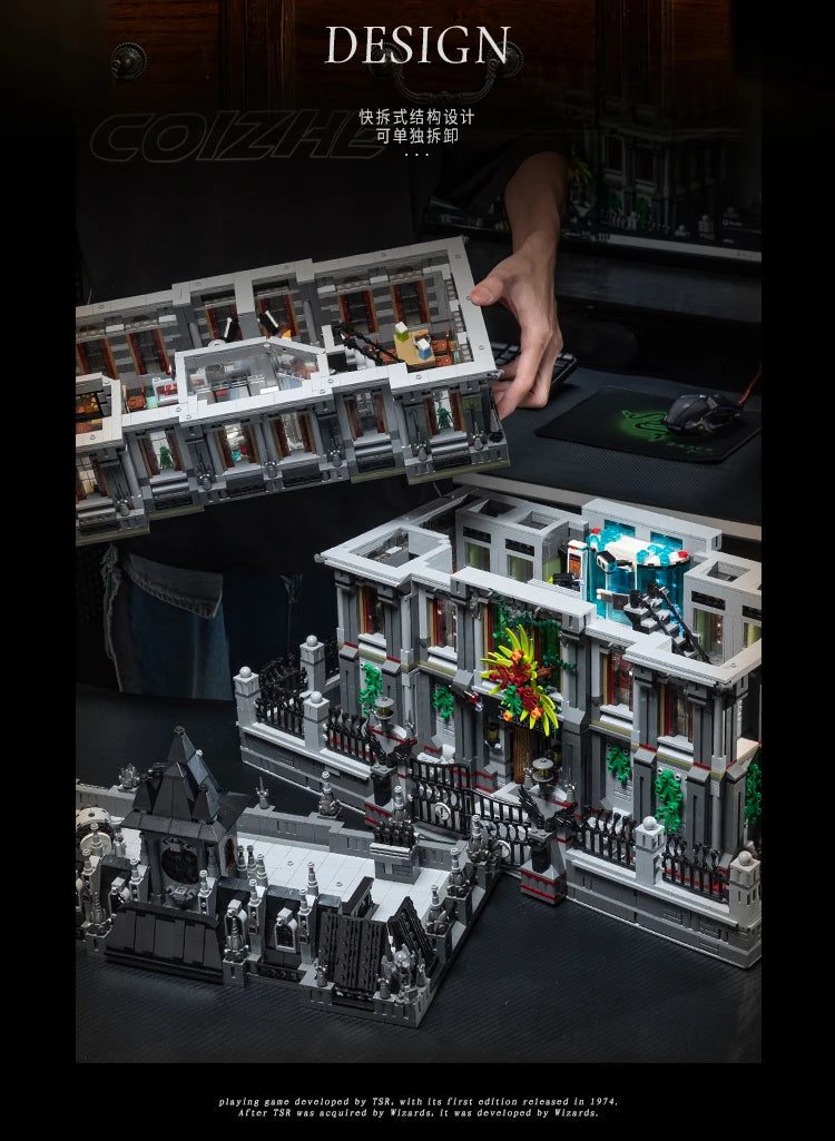 PANLOS 613002 Manicomio Ospedale Horror edificio modulare 7499PCS