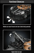 Mould King 13163 Technic La Voiture Noire Con Scatola e Motore radiocomandato