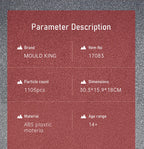 Mould King 17083 Escavatore Technic compatto motorizzato con braccio articolato e cingoli mobili1105PCS