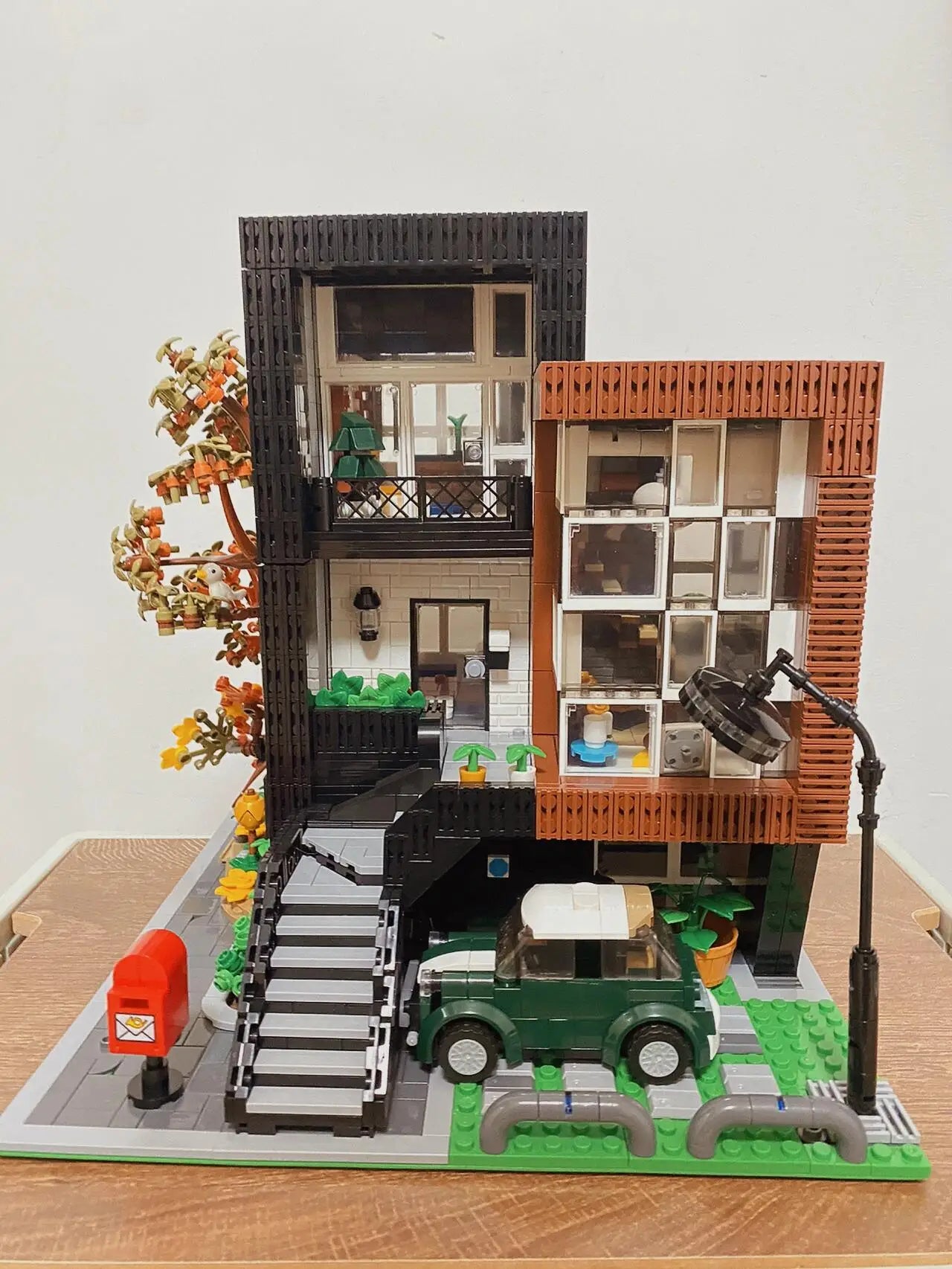 MORK 10205 Modern Villa con Luci LED Edificio modulare 3300pcs