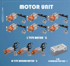 MOULD KING 13144 Ruspa cingolata Technic motorizzata (Bulldozer RC) 8 ruote Scatola3647PCS