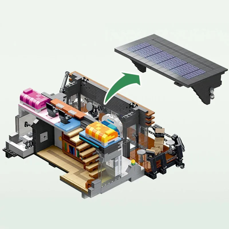 Mork10213 The Lambda House Cafe edificio Modulare moderno 3832PCS