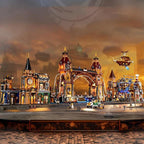 Funwhole F9047 Steampunk Ponte Basculante modulare con 9 minifigures LUCI LED e Scatola 3170 PCS