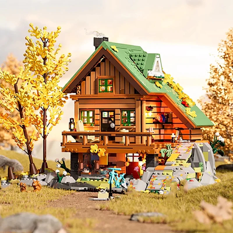 Funwhole F9035 Baita di Montagna Rifugio in montagna Edificio Modulare LUCI LED 2255PCS