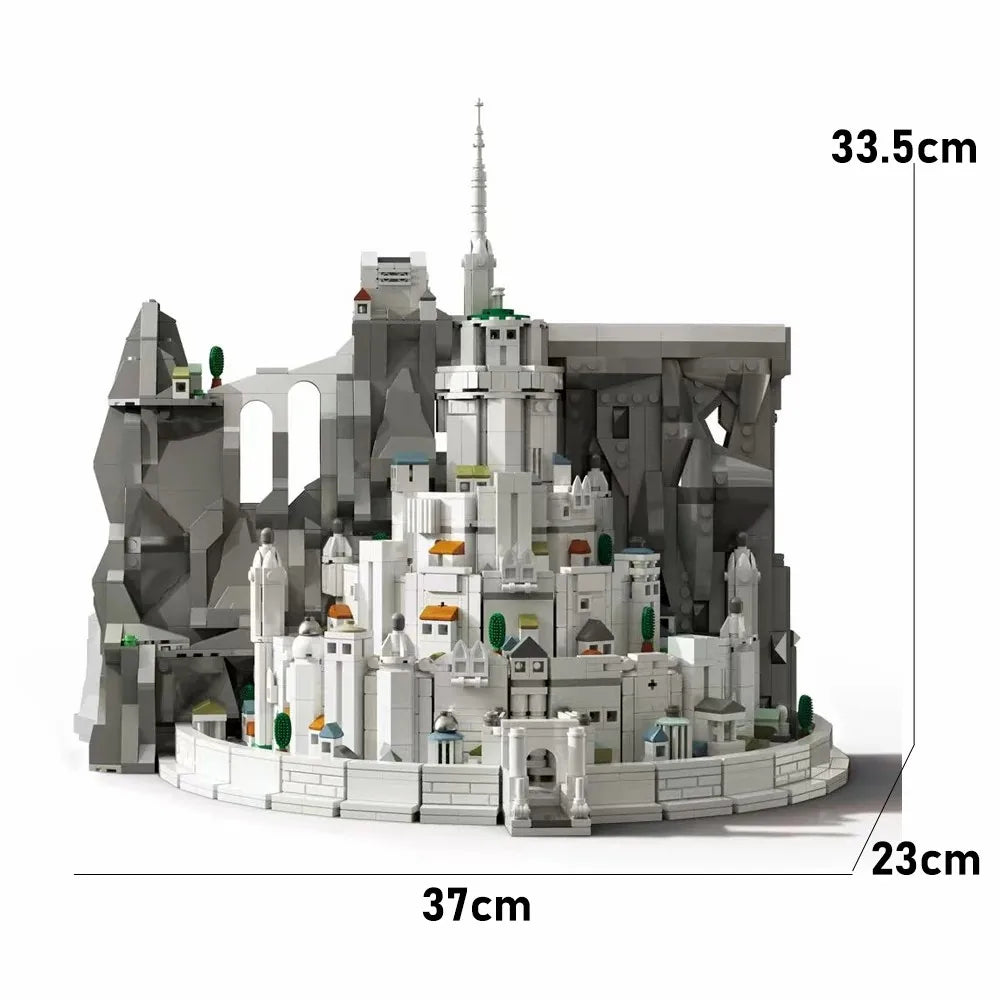 MOC DK 7072 Minas Tirith Signore degli Anelli, Il Ritorno Del Re. 2318pcs Scatola e Luci LED