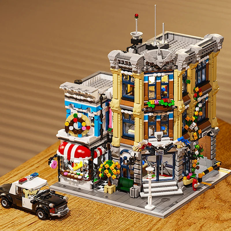 Jiestar/Falagil 89134 Stazione di Polizia City Edificio modulare città MOC 20001 Creator 3200PCS con Scatola