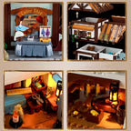 Funwhole F9038 Sartoria stile Medievale Edificio Modulare, 5 minifigures con LUCI LED e Scatola 1523PCS