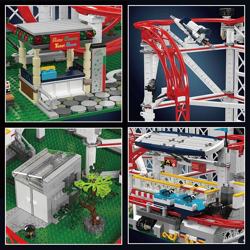 Mould King 11014 Montagne Russe con Motore e Scatola 3646PCS