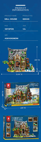 REOBRIX 66045 Casa del Mulino Medievale modulare 1873PCS