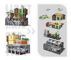 JIESTAR 89129 Stazione del treno city creator modulare MOC Con LUCI 3692pcs