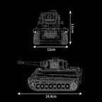 Mould King 20014 Technic Remote Control Carro armato Battle Tiger