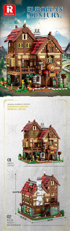 Reobrix 66018 edificio modulare villaggio medievale casa taverna bistrot 2831Pcs