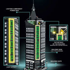 DK 80033 Spiderman Oscorp Tower Modulare con Luci Led e Scatola 2539pcs