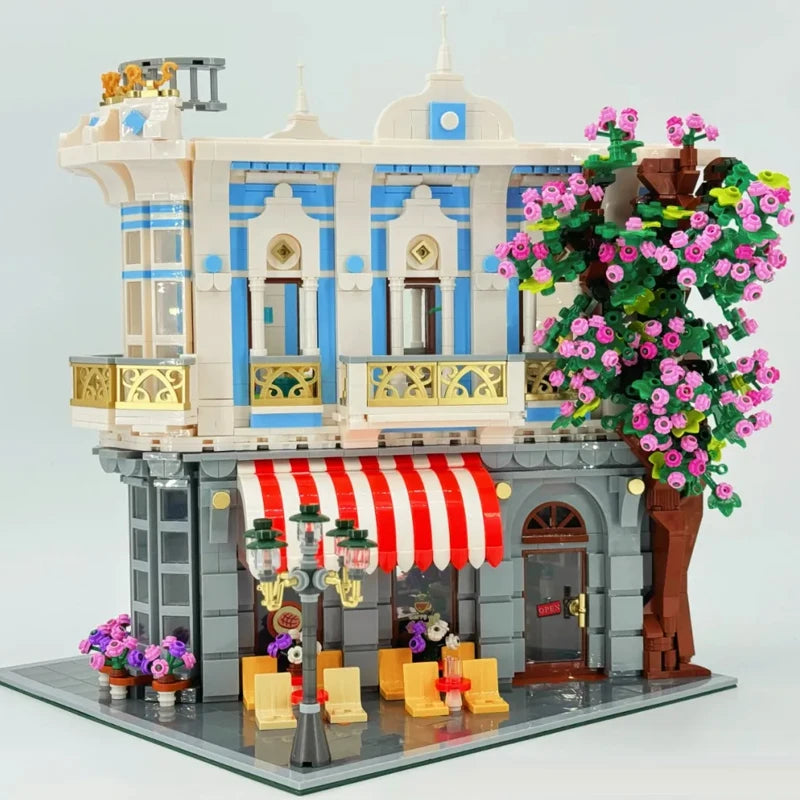 JIESTAR 89109 Creator Edificio Modulare Ristorante Sakura Con Luci LED 3725PCS