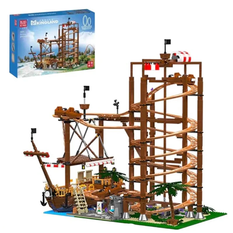 MouldKing 11013 Montagne Russe con scatola e Motore 2174PCS