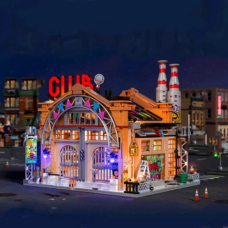 Funwhole F9068 Club Discoteca in Vecchia fabbrica edificio modulare con LUCI LED e Scatola 2654PCS