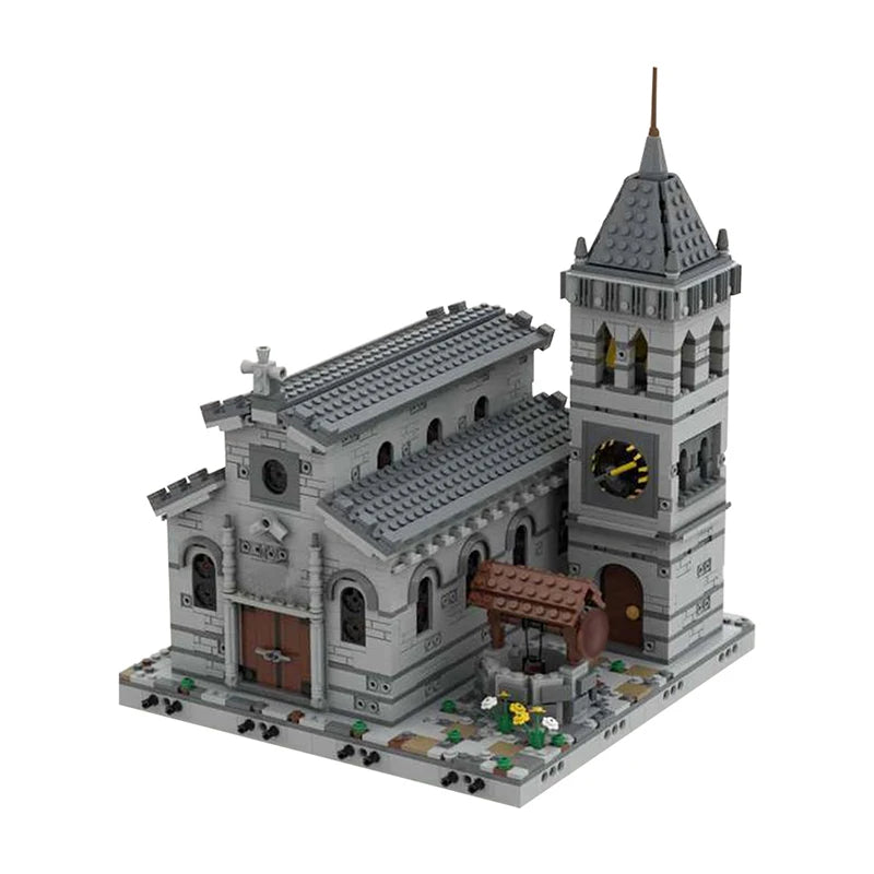 MOC-33985 Chiesa Medievale edificio modulare per città architettura medievale 2085PCS istruzioni PDF