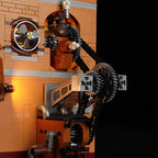 FunWhole F9050 Steampunk Club di volo, 5 minifigures Edificio modulare LUCI LED e Scatola 1858 PCS