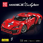 Mould King 13190 Technic APP & RC Red Lykan 4070 PCS Scatola e motore