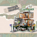 FUNWHOLE F9058 Edificio modulare Negozio di Dischi Scatola inclusa e 6 minifigures 1980PCS