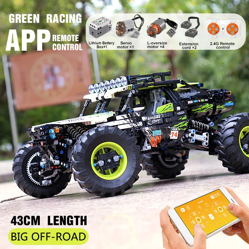 MOULD KING 18002 Technic MOC-19517 APP&RC Buggy 1879PCS Scatola e Motore