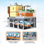 JIESTAR 89129 Stazione del treno city creator modulare MOC Con LUCI 3692pcs
