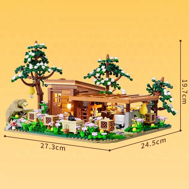 FunWhole F9062 Bee Farm Apiario Allevamento di api Scatola e Luci LED 1274PCS