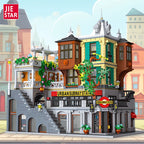 JIESTAR 89129 Stazione del treno city creator modulare MOC Con LUCI 3692pcs