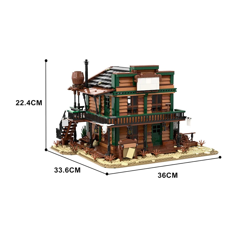 MOC 151938 Ufficio dello sceriffo Wild West edificio Modulare Creator PDF 3032PCS