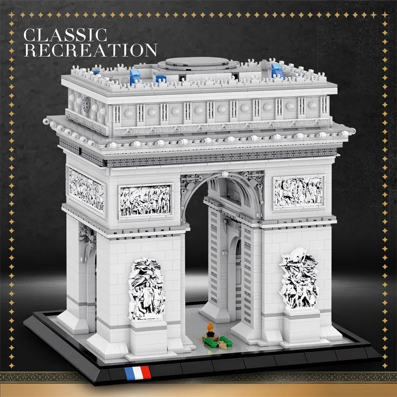 Reobrix 66024 Parigi L'Arc de Triomphe Arco di Trionfo edificio Modulare 3718Pcs