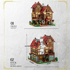 Reobrix 66018 edificio modulare villaggio medievale casa taverna bistrot 2831Pcs